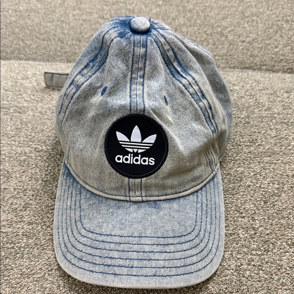 adidas Other - adidas Light Blue Denim Trefoil Patch Baseball Cap